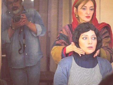 عکس گریم الهام پاوه نژاد در تئاتر کافه پولشری