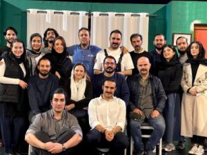 گلاب آدینه و علی مصفا تماشاگران نمایش «بهمن» بودند